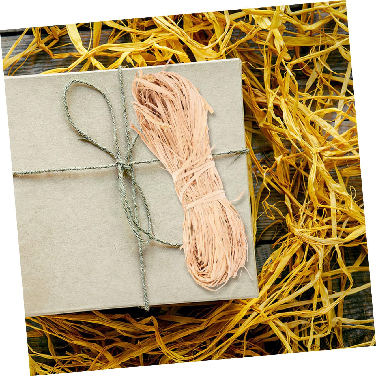 Cuerda de Rafia Natural Khaki para Manualidades, 5 Unidades