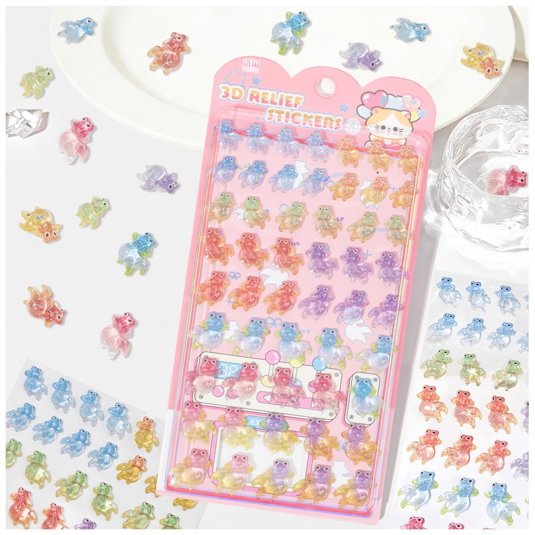 シール　まとめ売り　うるちゅる　プチドロップ　ぷくぷく　クリアキャンディ　セット Amazon.co.jp: Fretime ドロップ シール 中は空洞ではない ぷくぷく