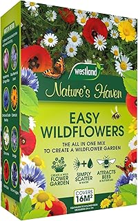 4kg Easy Wildflowers Wild Flower Butterfly & Bees Attracts Bees & Butterfly No Grass Pure Wildflower Seeds Genuine UK Seed Mix, Easy to Grow