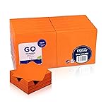 Sun Orange Beverage Napkins, 2-Ply Disposable Paper Napkins-Bar, Cocktail, Weddings, Birthday, EU Made, (300 Count)