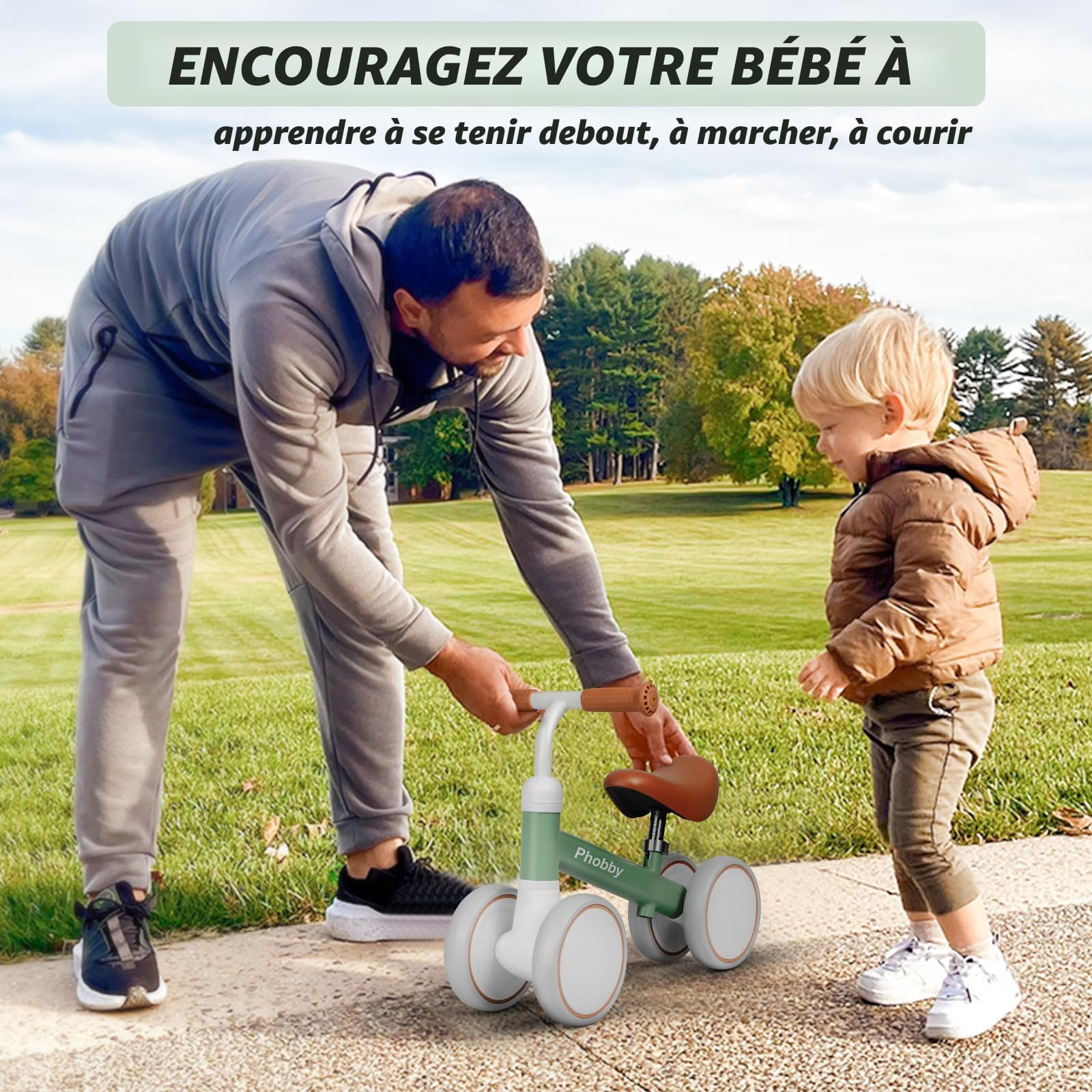 Draisienne pour enfants - vélo d'équilibre 18 mois à 3 ans beige - Kinderkraft