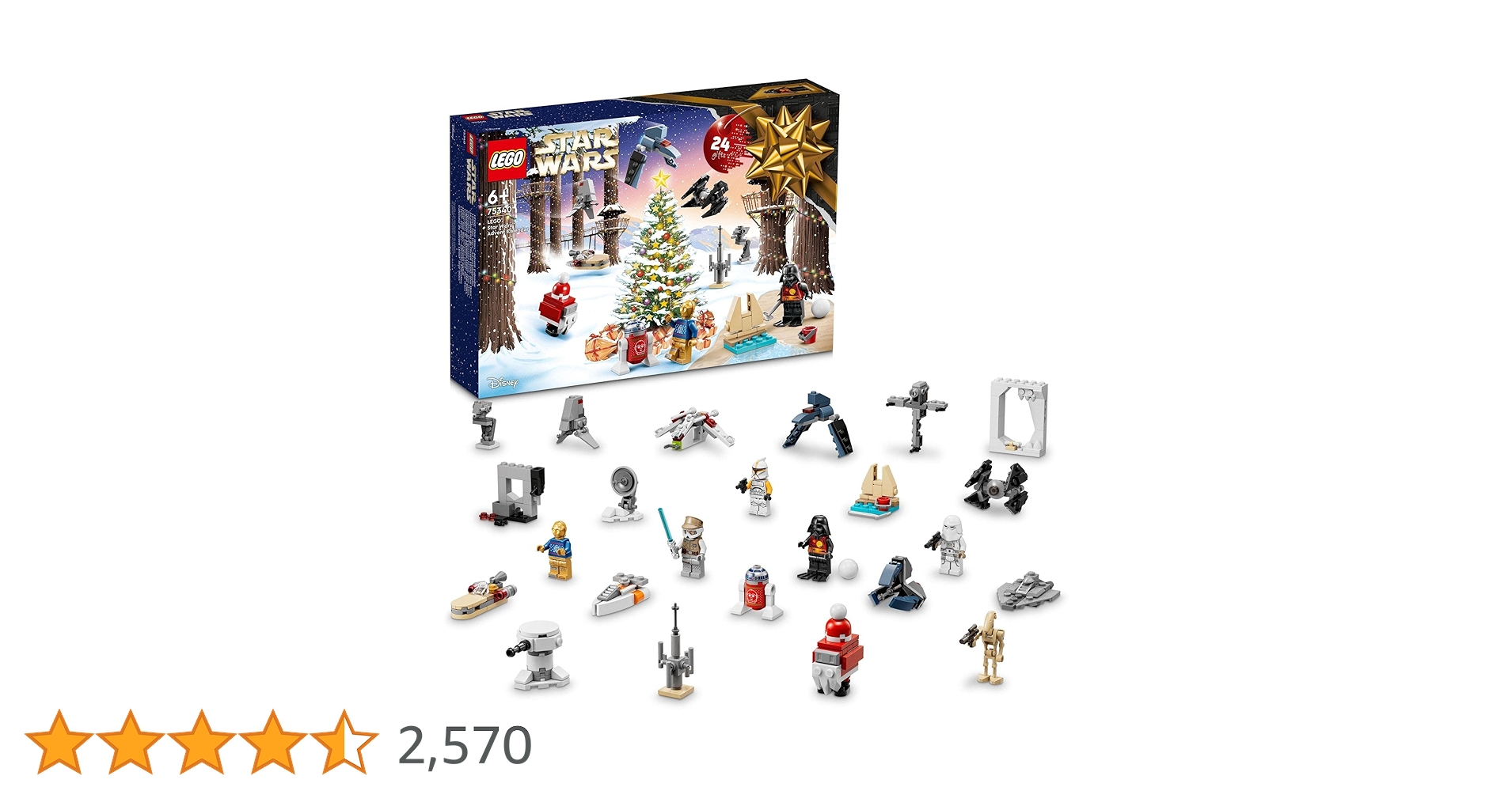 レゴ　スターウォーズ　アドベントカレンダー×7 Amazon.com: LEGO Star Wars Advent Calendar 75307 Awesome Toy
