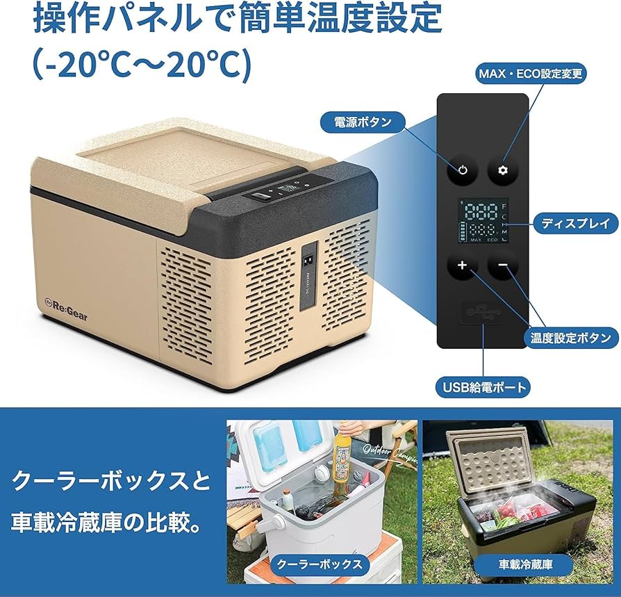 Amazon.co.jp: 車載冷蔵庫 C12 12L + ACアダプター セット 車