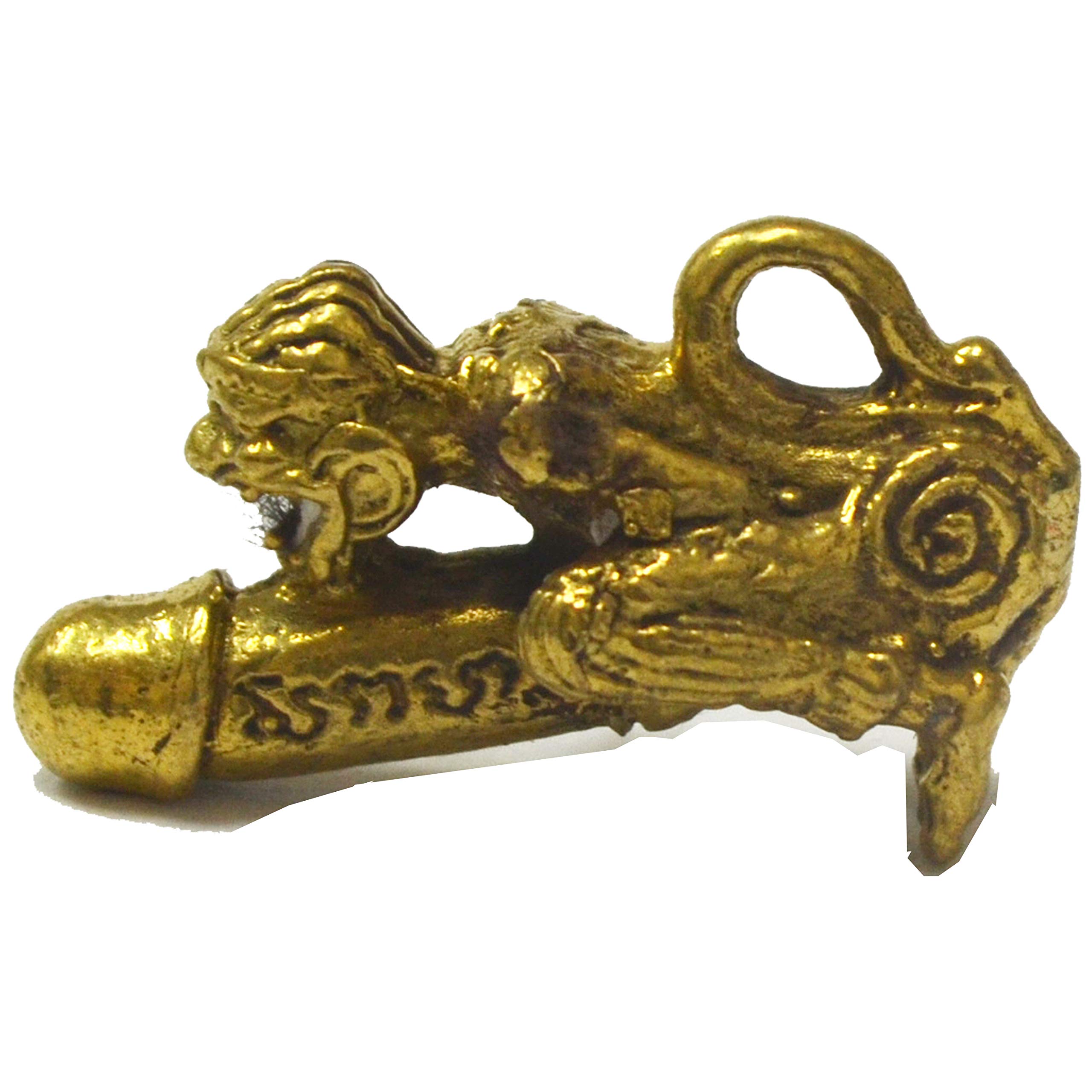 Thai Jewelry Gift Miracle Magic Amulet Rich Sex Paladkik monkey Brass Pendant