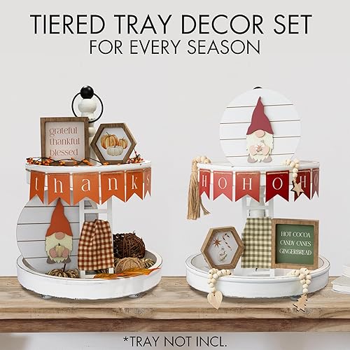 Miniatura 2 de Hermoso juego de decoración de bandejas escalonadas para el día de San Valentín, paquete de decoraciones intercambiables para todas las estaciones,