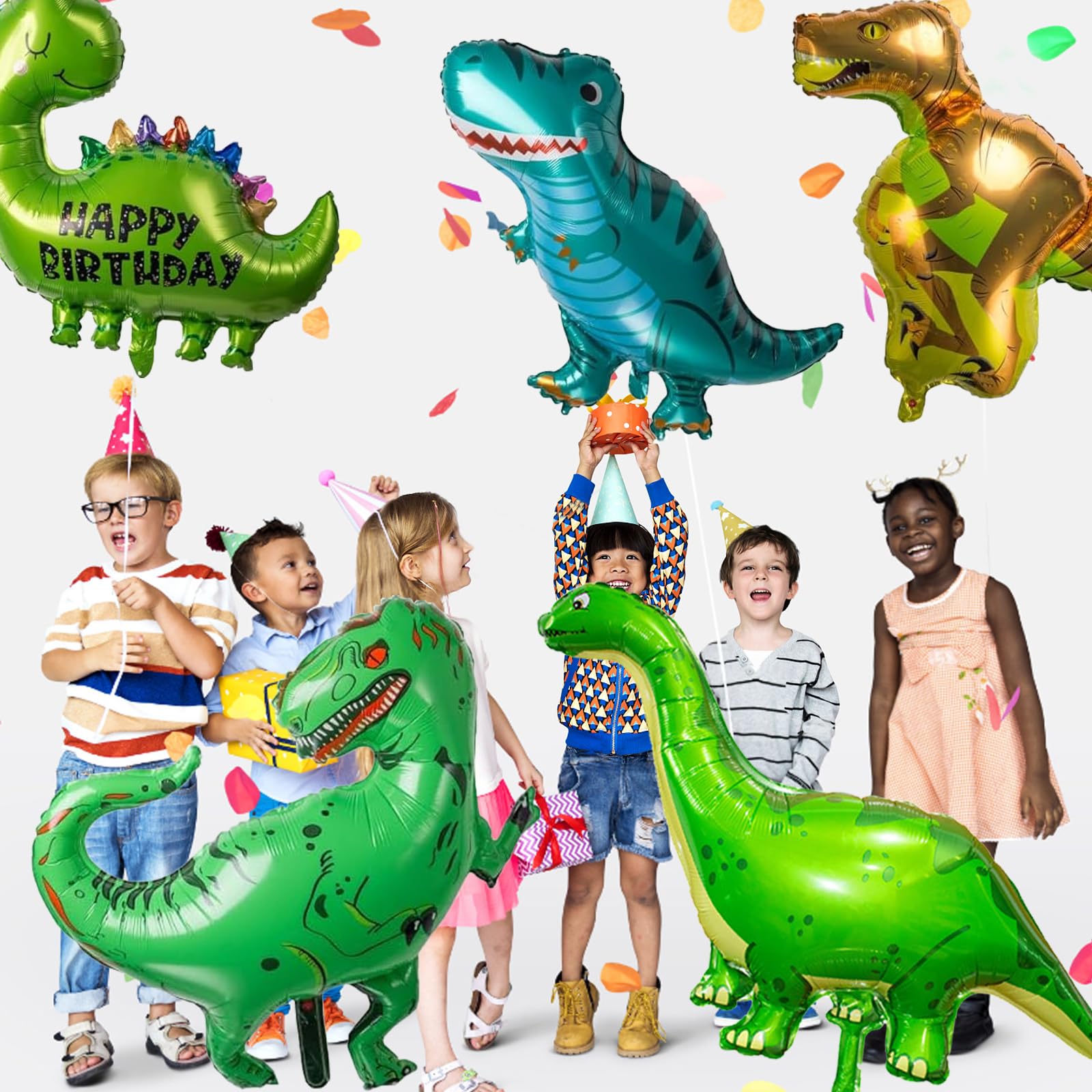 XXL Dino-Folienballon – Stehender Dinosaurier Für Geburtstag & Dschungel-Party