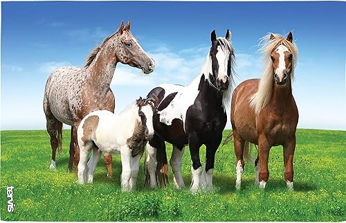 Miniatura 2 de Tervis Vaso aislado de doble pared Horses Made in USA mantiene las bebidas frías y calientes, 16 onzas, sin tapa, transparente