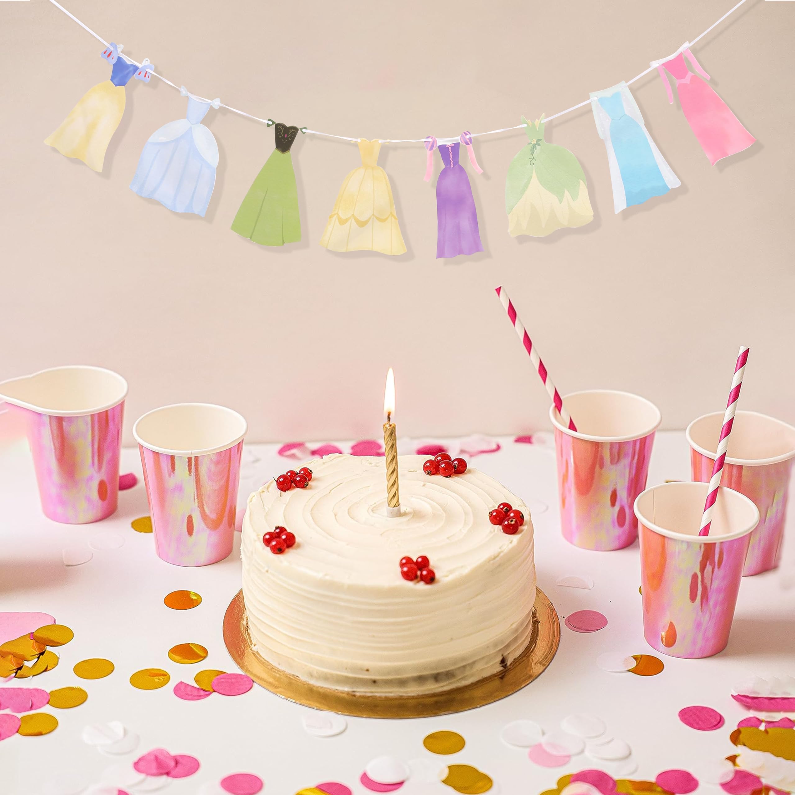 Princess Themed Birthday Party Happy Birthday Bunting - parties Princess Themed Birthday Party Happy Birthday Bunting - parties