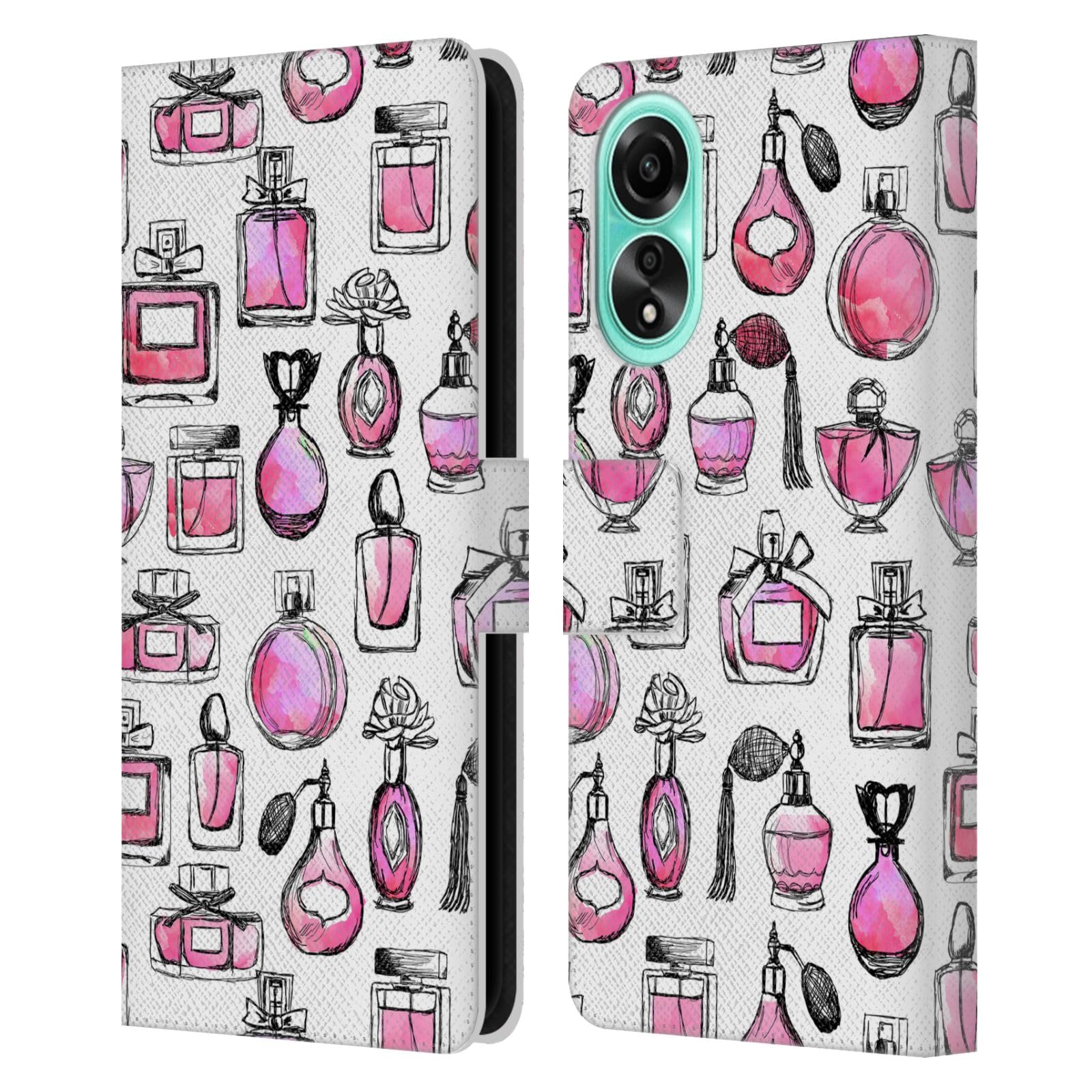 Head Case Designs Officially Licensed Andrea Lauren Design Perfumes Lady Like Leather Book Wallet Case Cover Compatible With Oppo A78 5G
