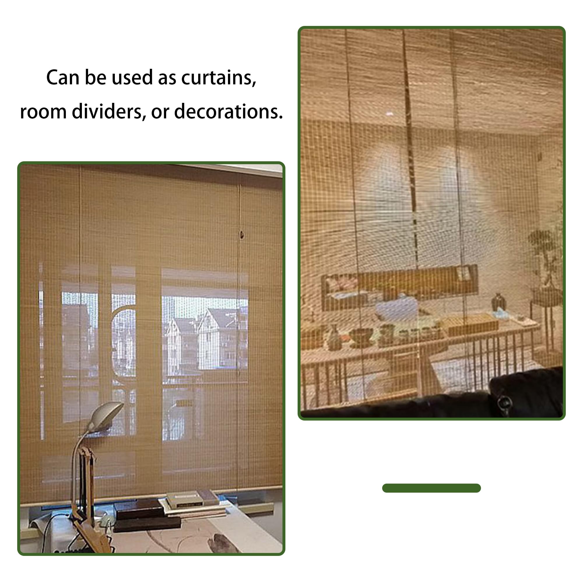 Roleta Bambusowa Roleta 65 x 122 cm Termoizolacyjna Ochrona Przed Słońcem Rolety Okienne Ochrona Prywatności Do Domu, Restauracji, Ogrodu, Na Balkon, karbonizowany kolor