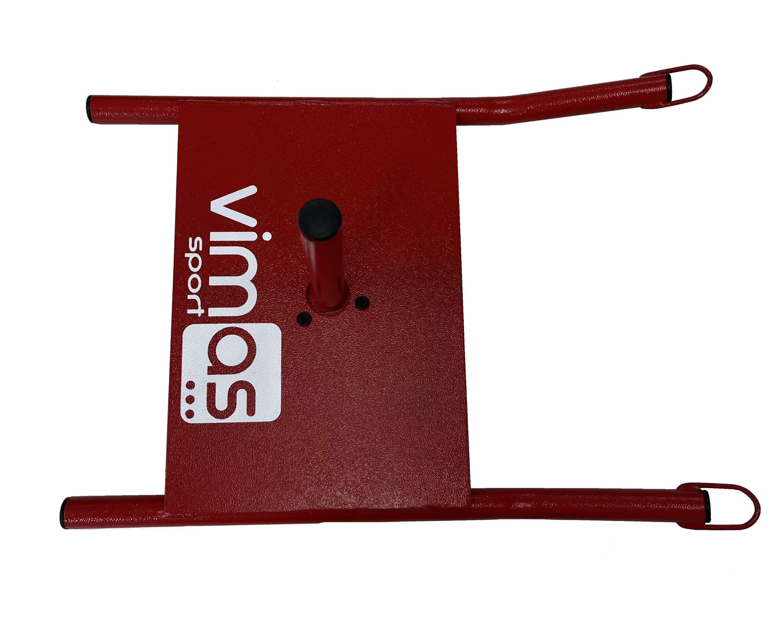 Trineo de Arrastre con Arnés para Entrenamiento de Fuerza, Rojo, 95x53cm, 13.5kg, Adultos Unisex, Compatible con Placas de Musculación
