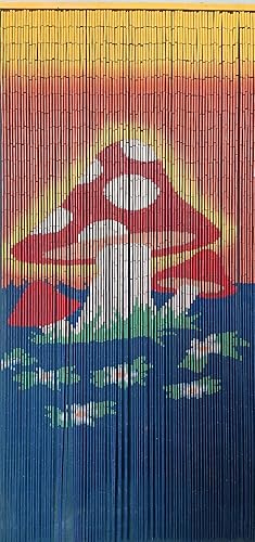 Beaded String Cortina de cuentas de madera, 90 hebras, cuentas de puerta bohemias, cortina bohemia para puerta, 35.5 pulgadas de ancho x 80 pulgadas