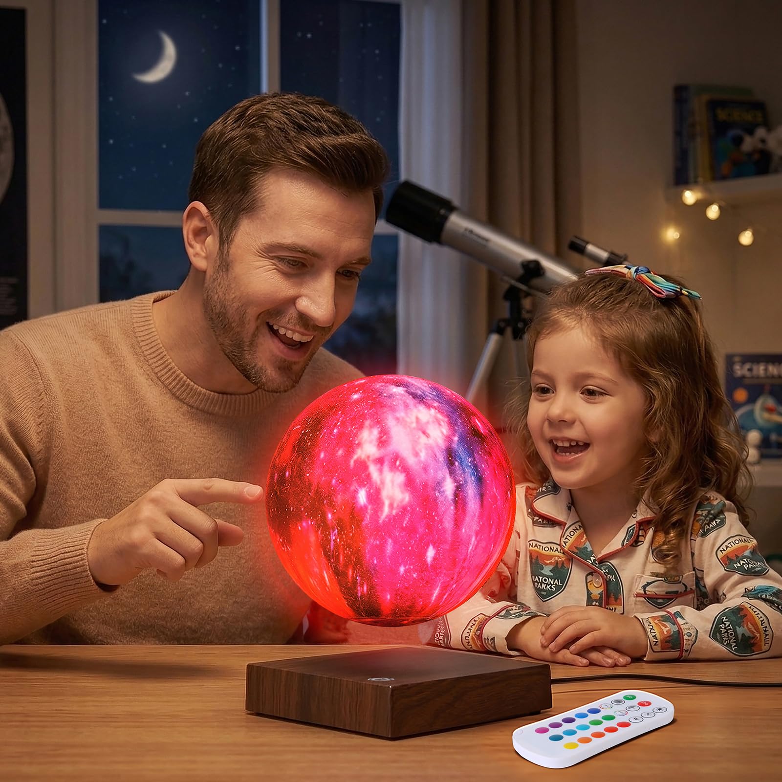 Levitazione Magnetica Luna Lampada Globo Luce Notturna Galleggiante 3D Luna LED Luce Colorata per Casa Decorazione Lampada Da Tavolo