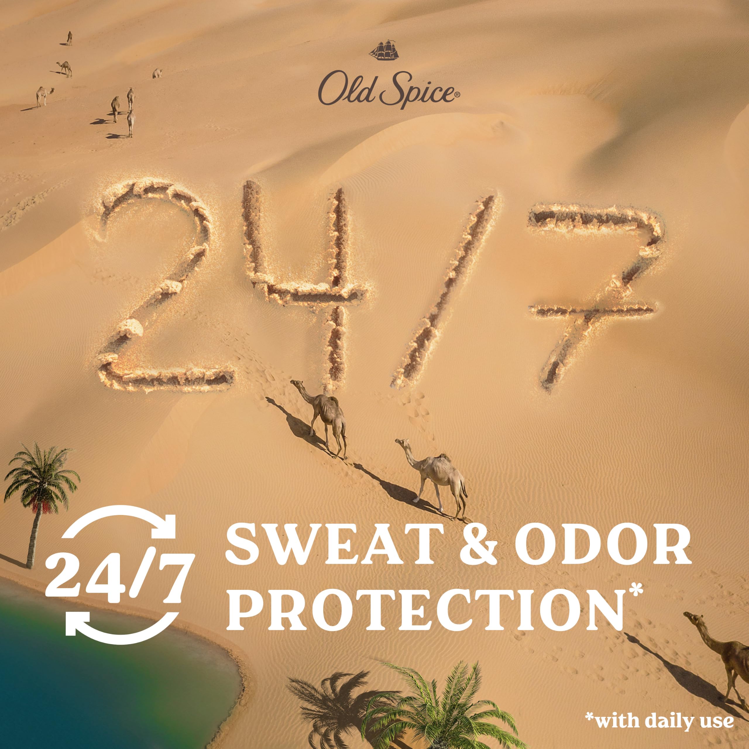 Old Spice Déodorant et anti-transpirant pour homme, protection contre la transpiration et les mauvaises odeurs, Invisible Vanilla Oasis 73,7 g, Lot de 2