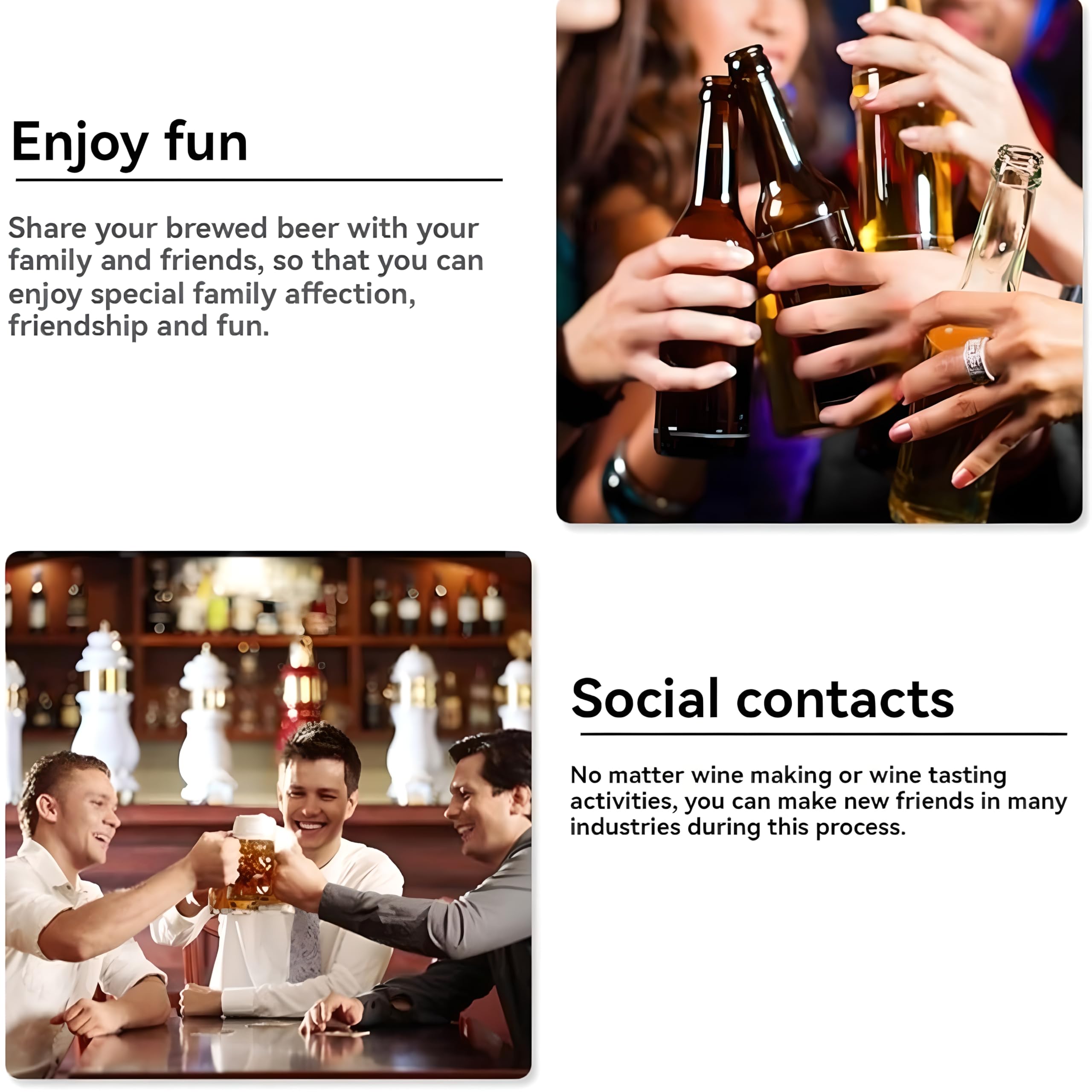 Kit automático de elaboración de cerveza con tubo de puré visualizado, calefacción de 2500 W, 7 etapas programables, capacidad de 60 litros para elaboración casera