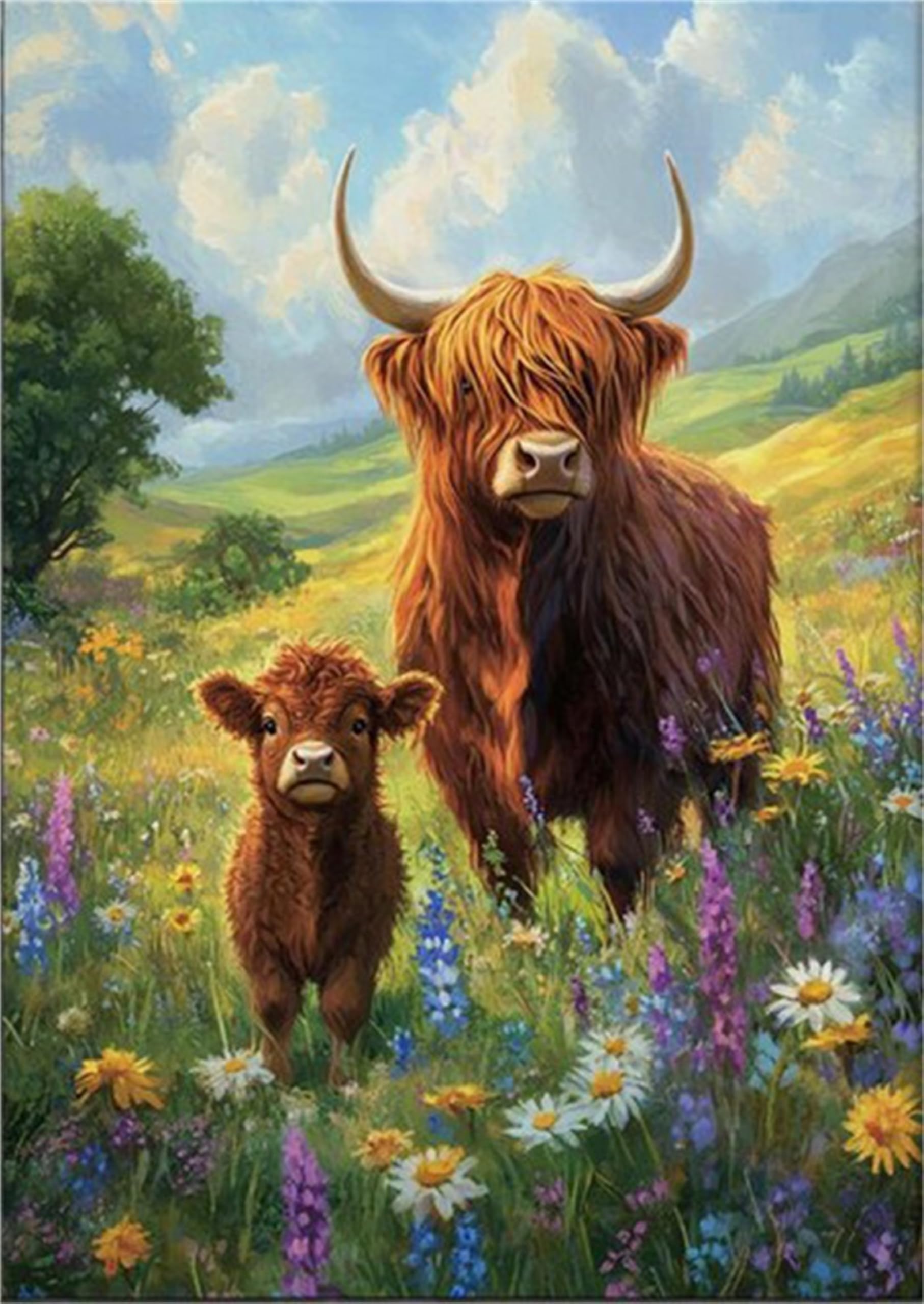 Zhosoho Ox Diy Paint By Numbers Kits For Adults,Painting Kit On Canvas, Color By Numbers,Large Adult Paint By Number For Home Wall Decor,Gifts (Ox)