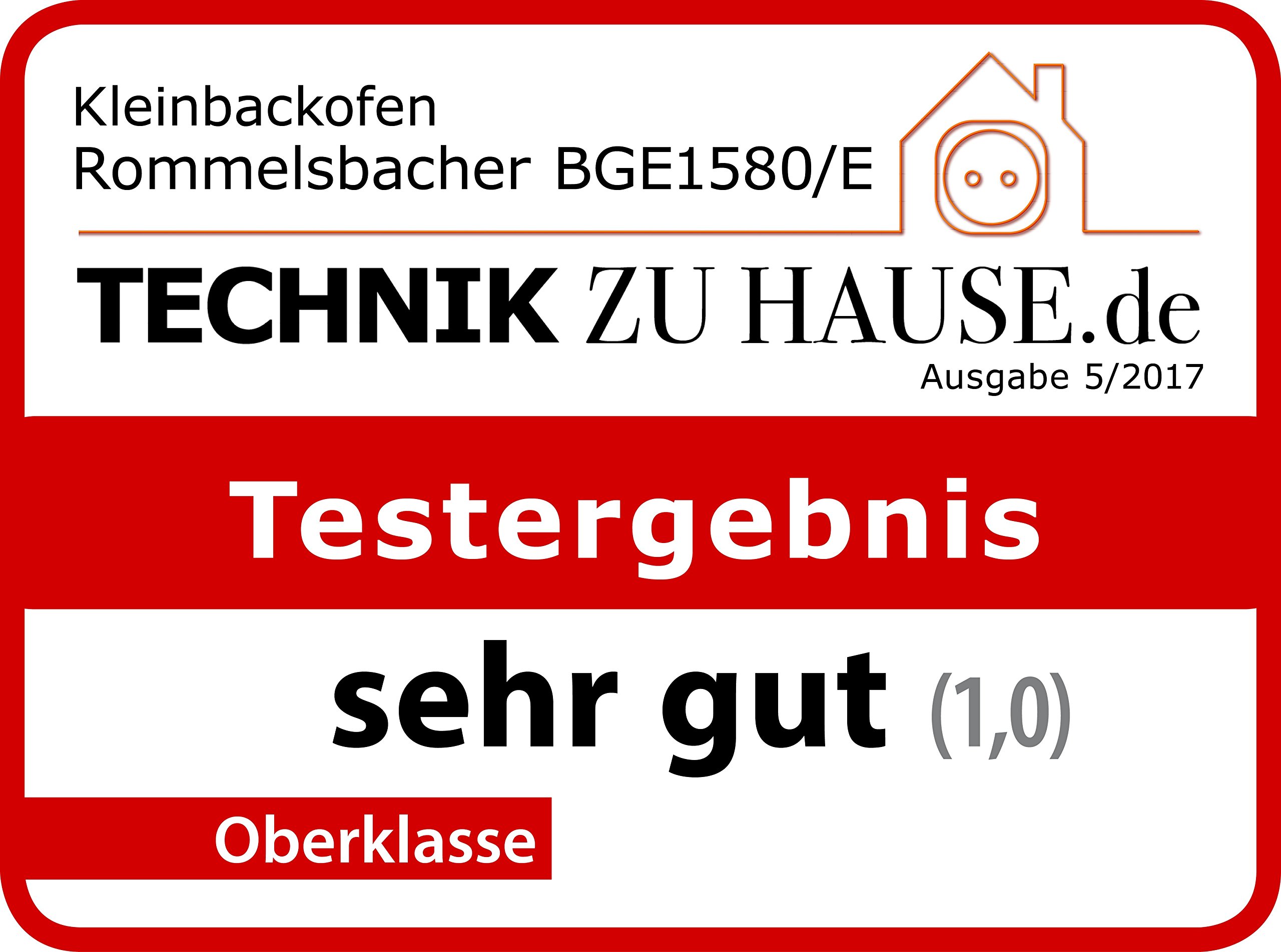 Rommelsbacher BGE 1580/E Forno elettronico con grill 30L, BGE 1580/W, Nero, Acciaio inossidabile