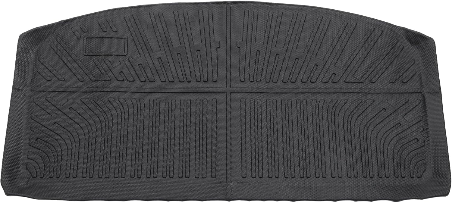 cargo liner trunk mat trunk cargo luggage boot tray mat for mazda cx-90 2024-2025 black tpe 1 pc flat face stripe pattern rear anti-slip