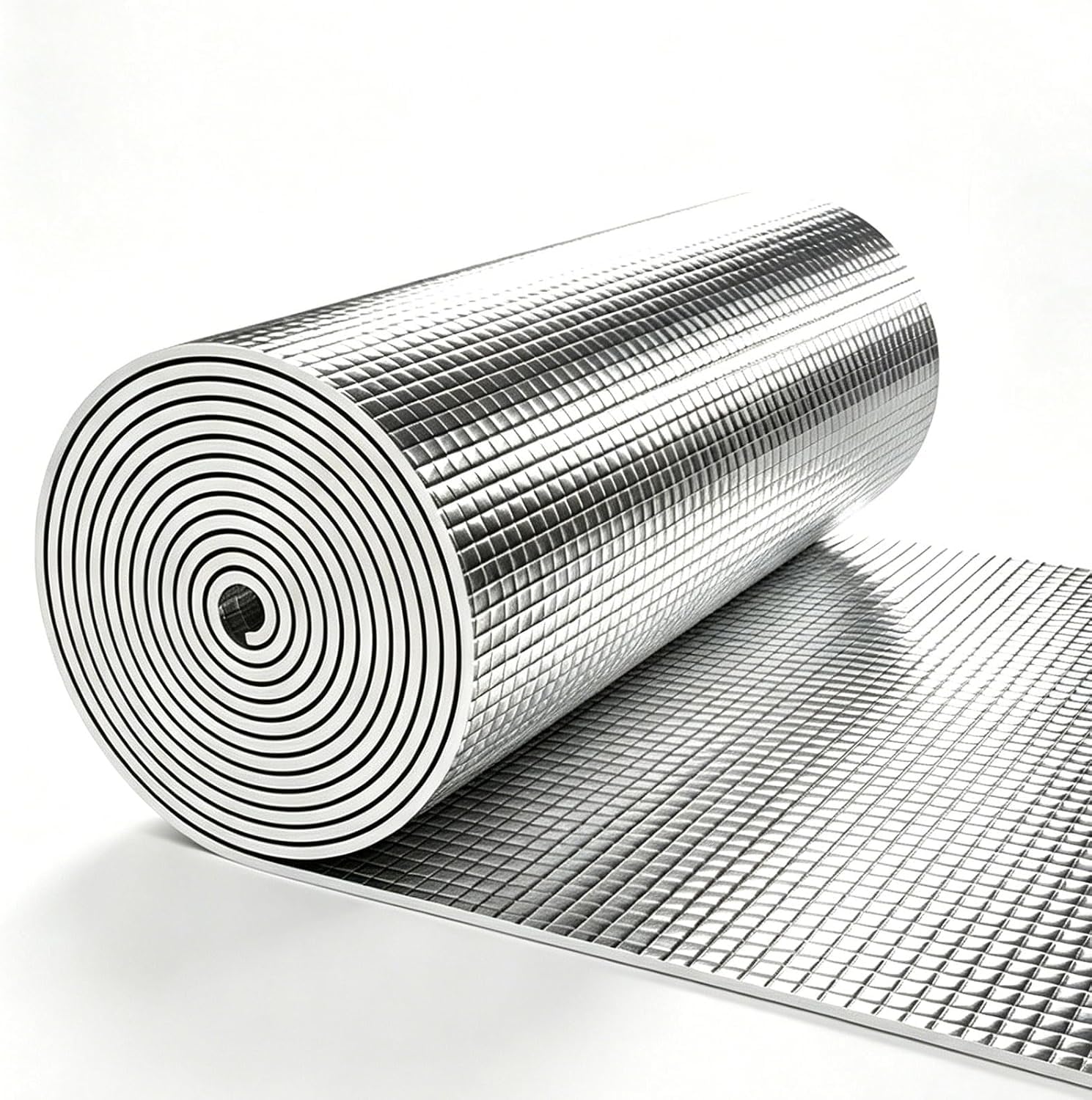 Rollo de espuma aislante de papel de aluminio con doble aislamiento reflectante, impermeable y fácil de instalar para ventanas, áticos, caravanas, paredes, techos, bloqueo solar y (120x300cm/4x9.84ft)