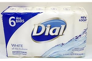 Dial White Tea Antibacterial Bar Soap, 6-Ounce Bars, 6-Count Pack Bulk