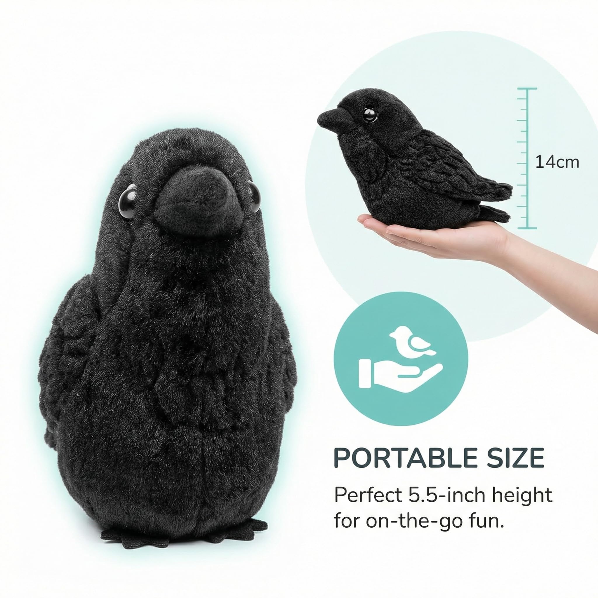 Amazon.co.jp: Frankiezhou Home カラスのぬいぐるみキーチェーン