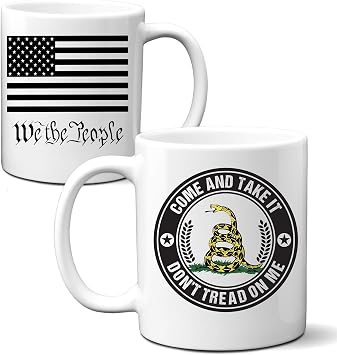 Dont Tread On Me, We the People American Flag 11 oz. Ceramic Coffee Mug Cup Freedom Brew