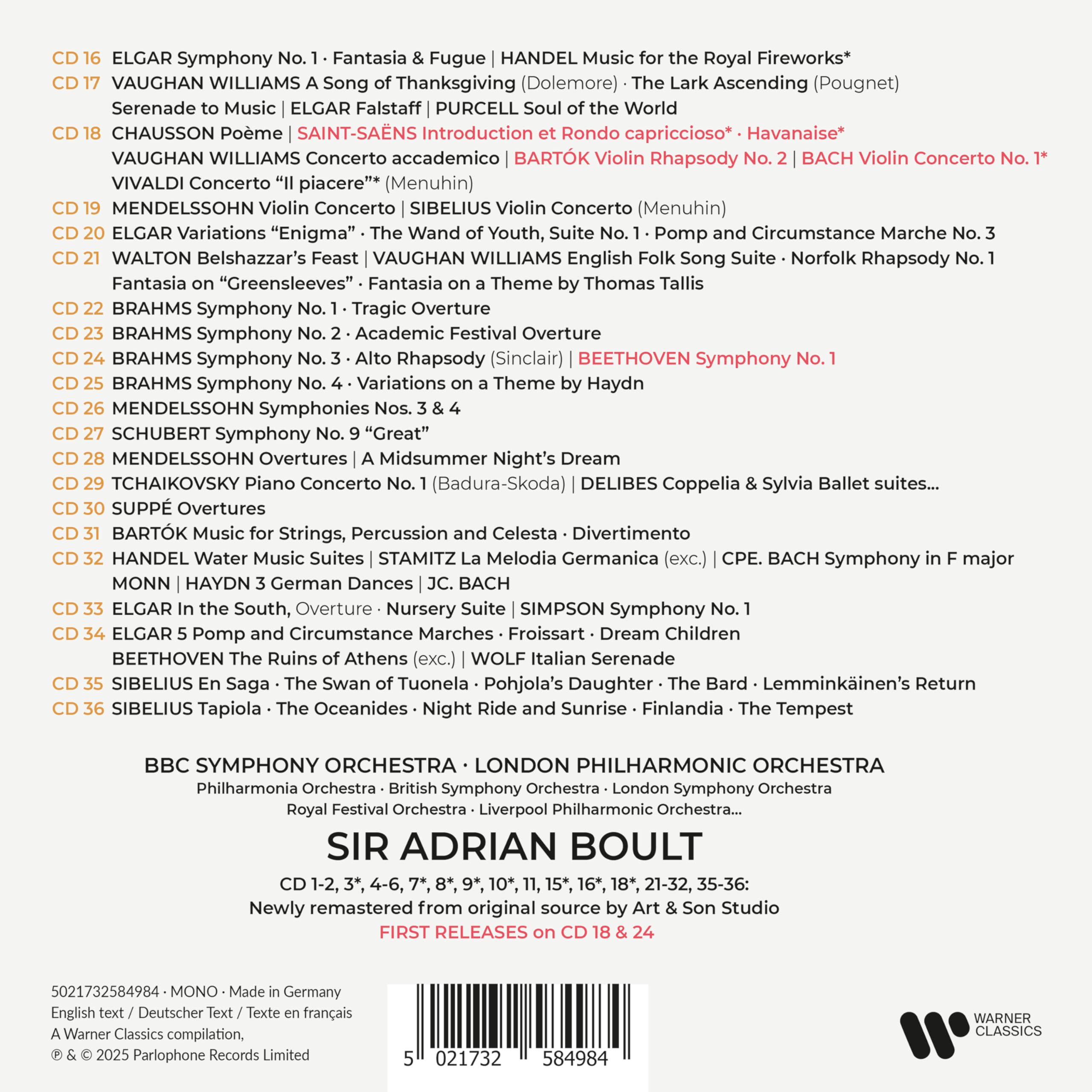 Boult-the Warner Classics Edition