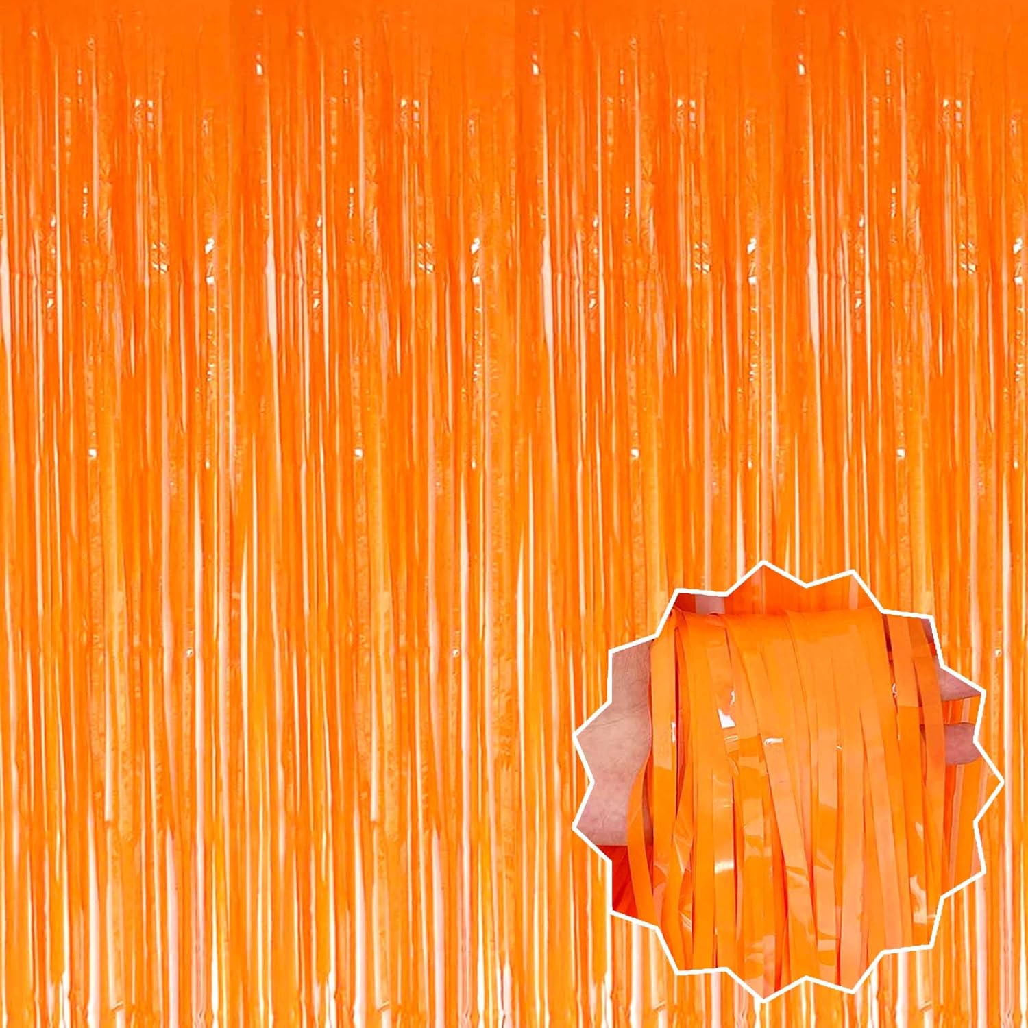 3 Pack Macaron Orange Foil Fringe...