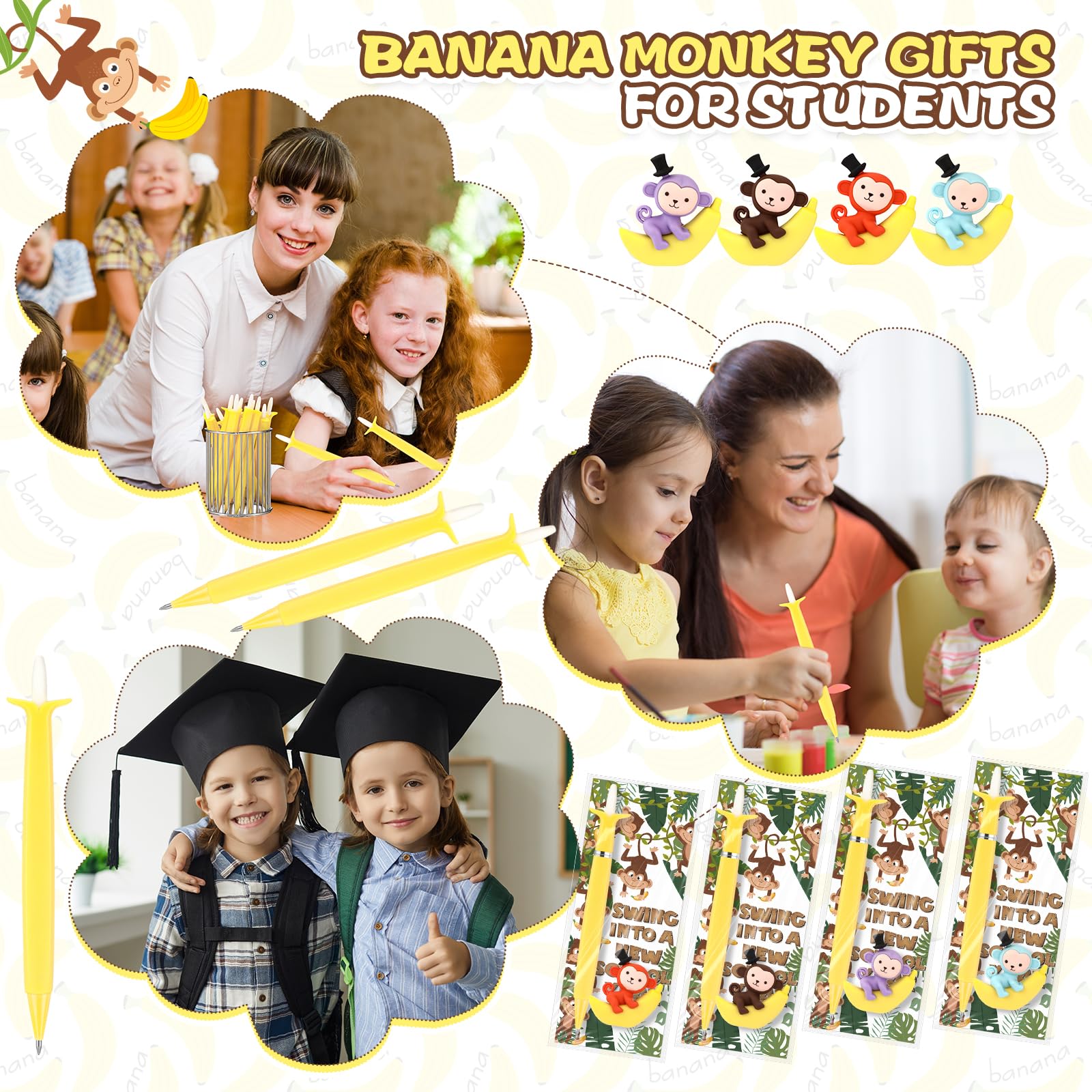 Snapklik.com : 20 Sets Back To School Gifts Inspirational Banana ...