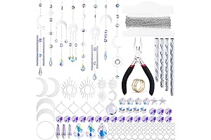 DIY Silver Wind Chime Crystal Sun Catchers Decorations for Garden Decor