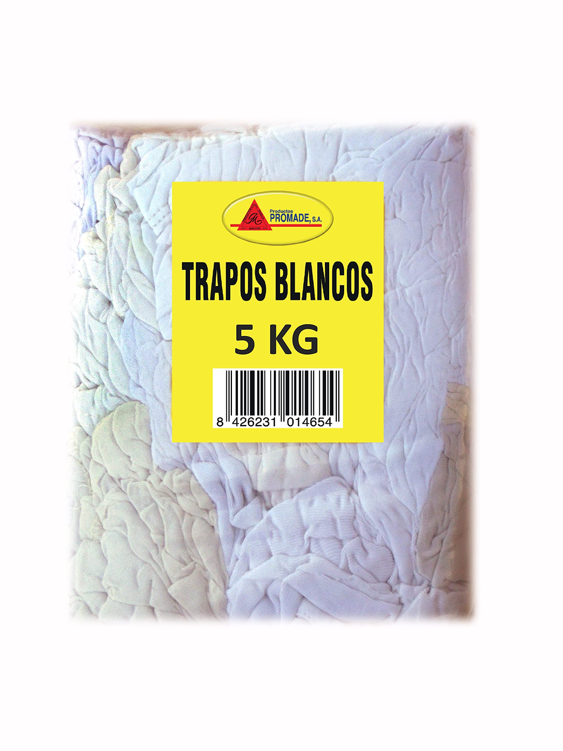 Promade - Trapos Blancos de Algodón para la Aplicación de Barnices, Ceras, Tintes…5 Kg