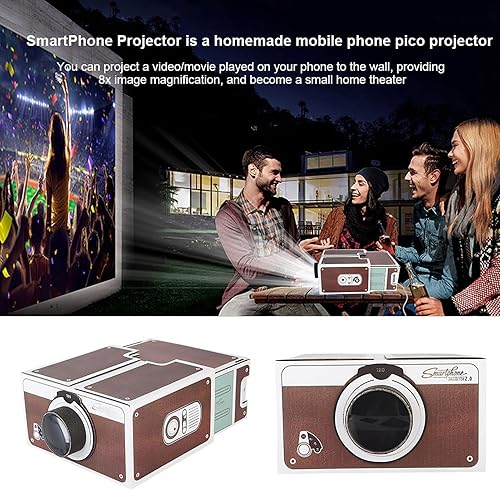 Miniatura 2 de Proyector de lupa de pantalla de teléfono HD DIY, proyector de video para teléfono celular, amplificador ampliado Soporte móvil, proyector de