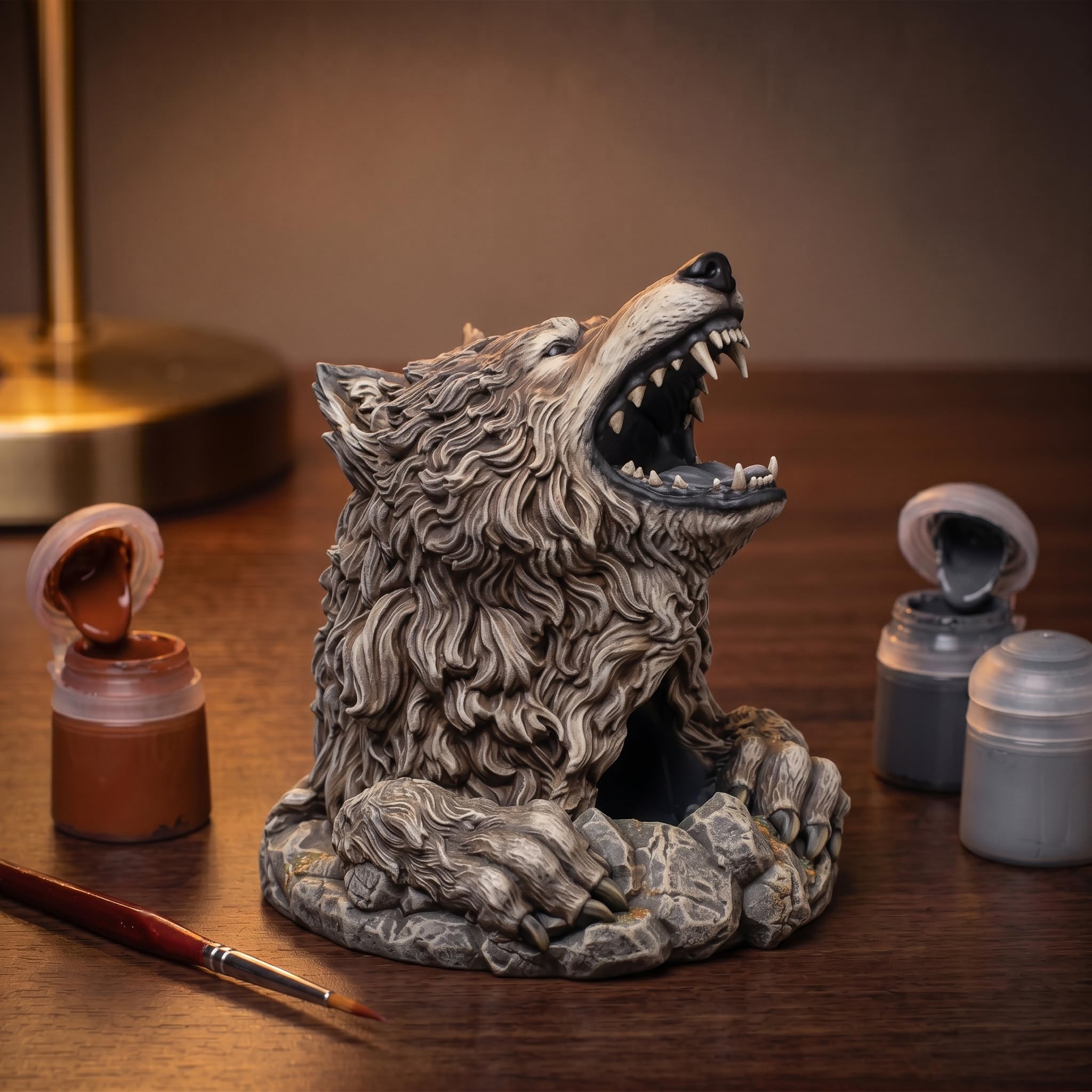 Wolf Dadi Torre | DND Dice Tower Tabletop RPG P&P DSA Fantasy Dungeons Dragons