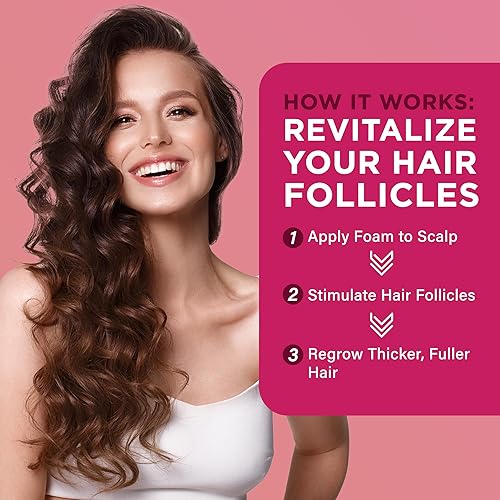 Miniatura 7 de Espuma de minoxidil al 5% para el crecimiento del cabello de las mujeres tratamiento de recrecimiento capilar extra fuerte, revitaliza los folículos