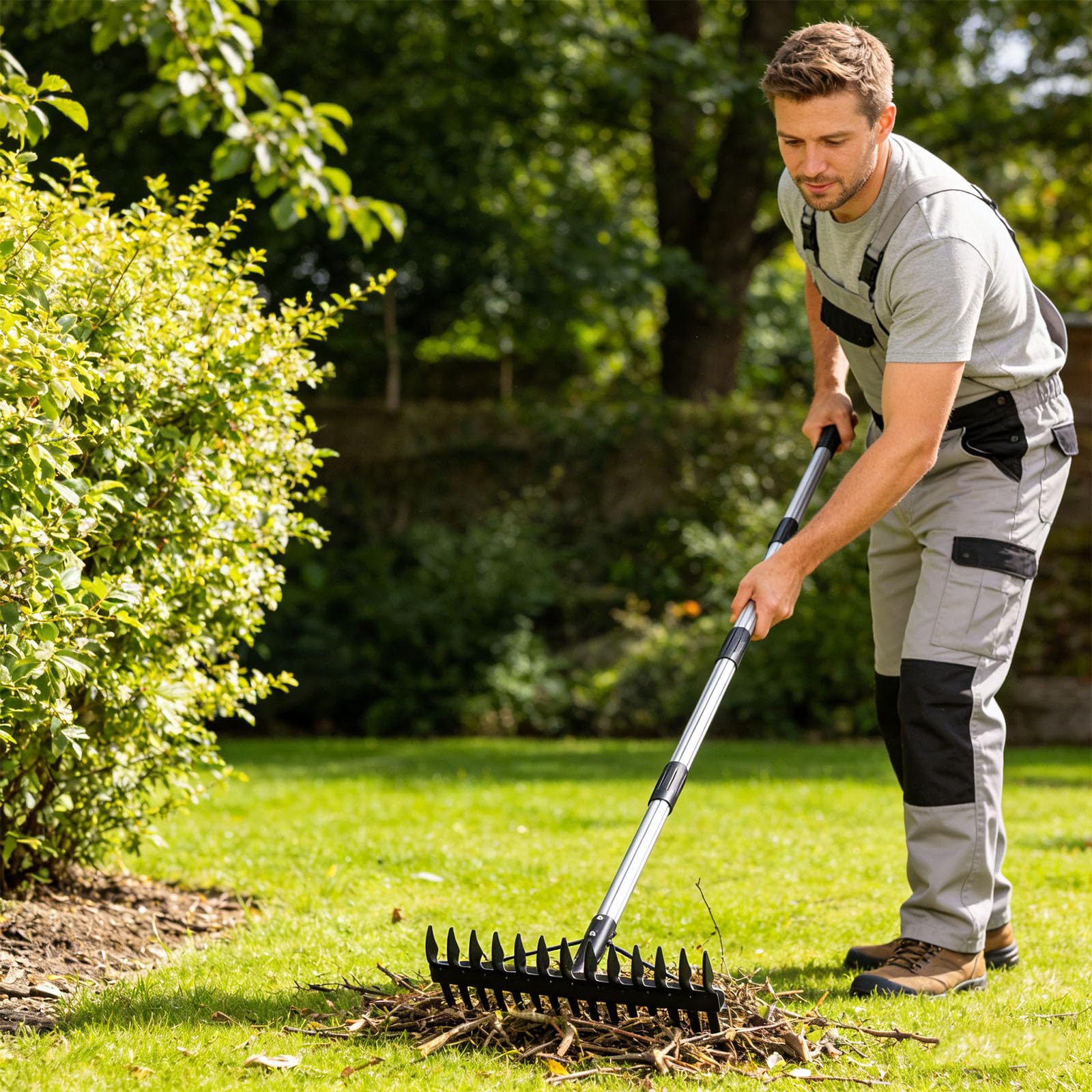 Outil multifonction en acier inoxydable, idéal pour couper l'herbe et la collecte des déchets dans les jardins résidentiels