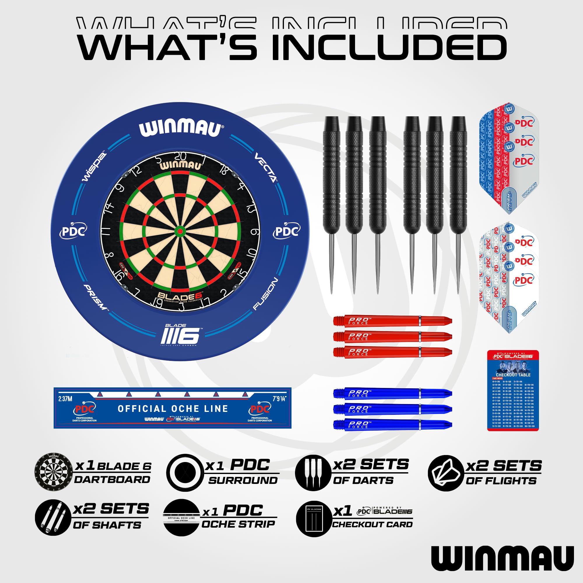 Amazon.co.jp: WINMAU Blade 6ダーツボードセット – PDC承認