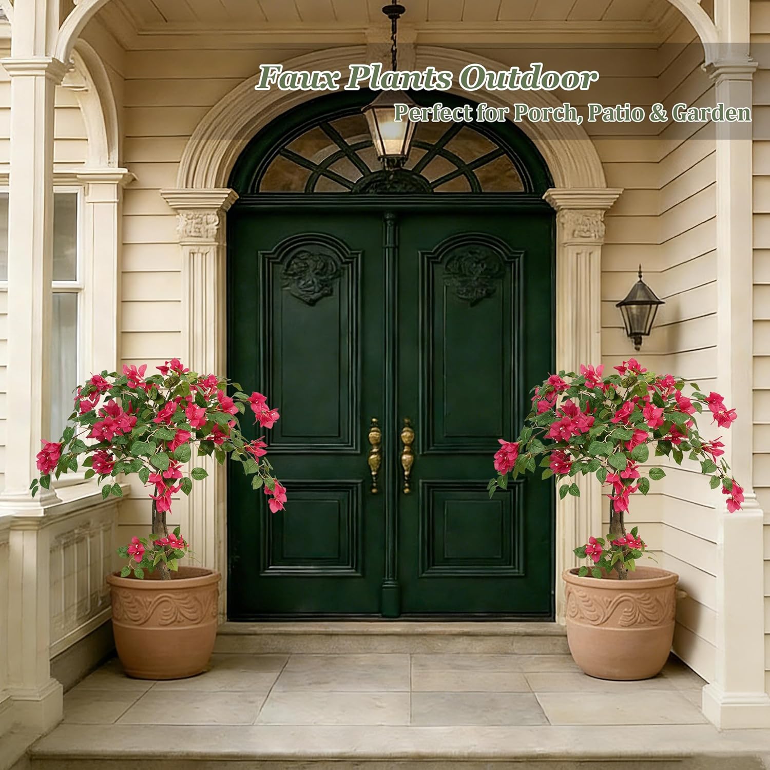 3FT Artificial Bougainvillea Tree with Realistic Pink Silk Flowers, Tall Faux Flowering Plant in Pot for Indoor Outdoor Home, Living Room, Porch, Patio Decor