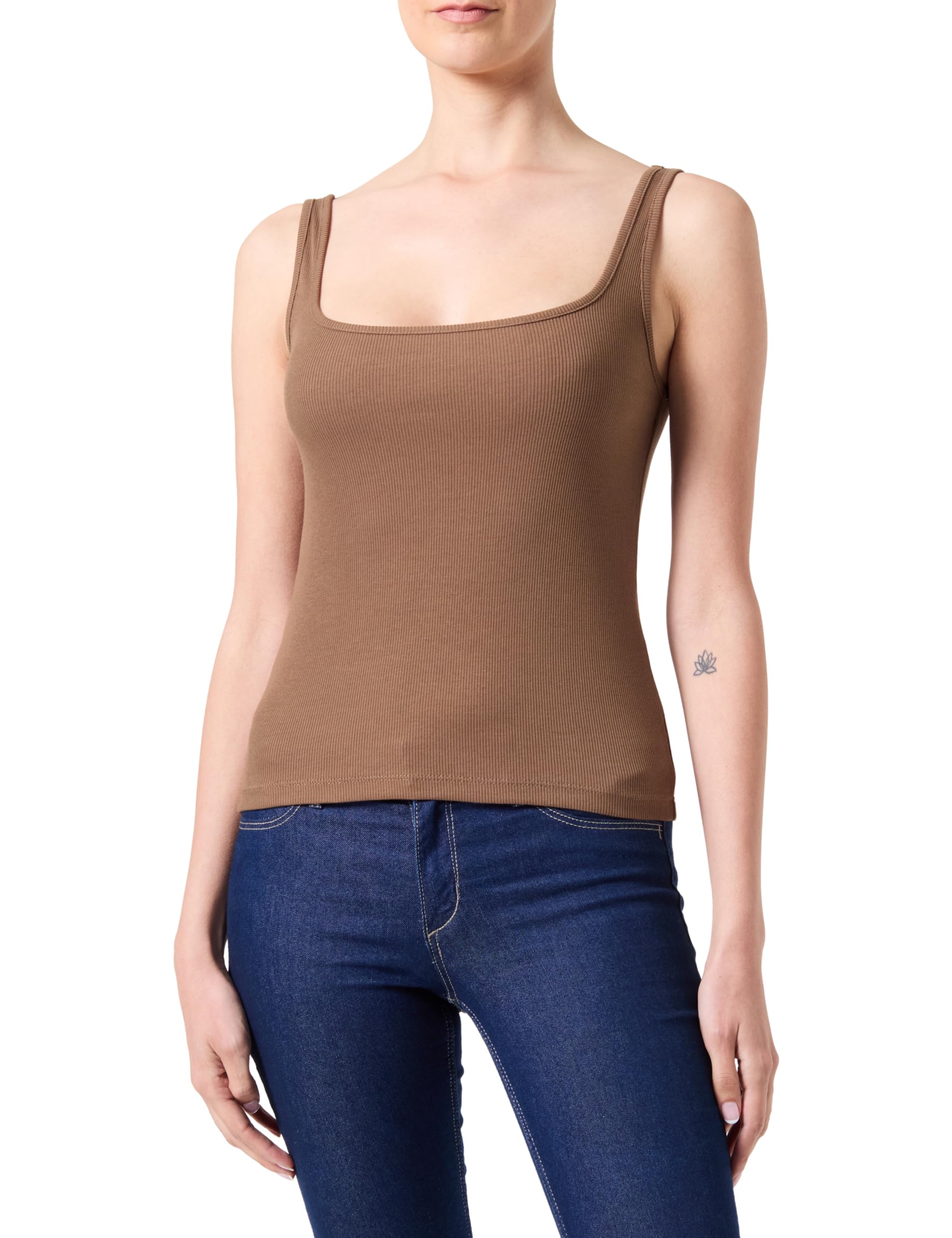 VERO MODA Women's Vmchloe SL Short Square JRS Noos Top, Cub, M