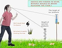 Vista 3 de Pluviómetro para exteriores, a prueba de congelación, capacidad de 7 pulgadas, pluviómetro desmontable con estaca para patio, césped y jardín