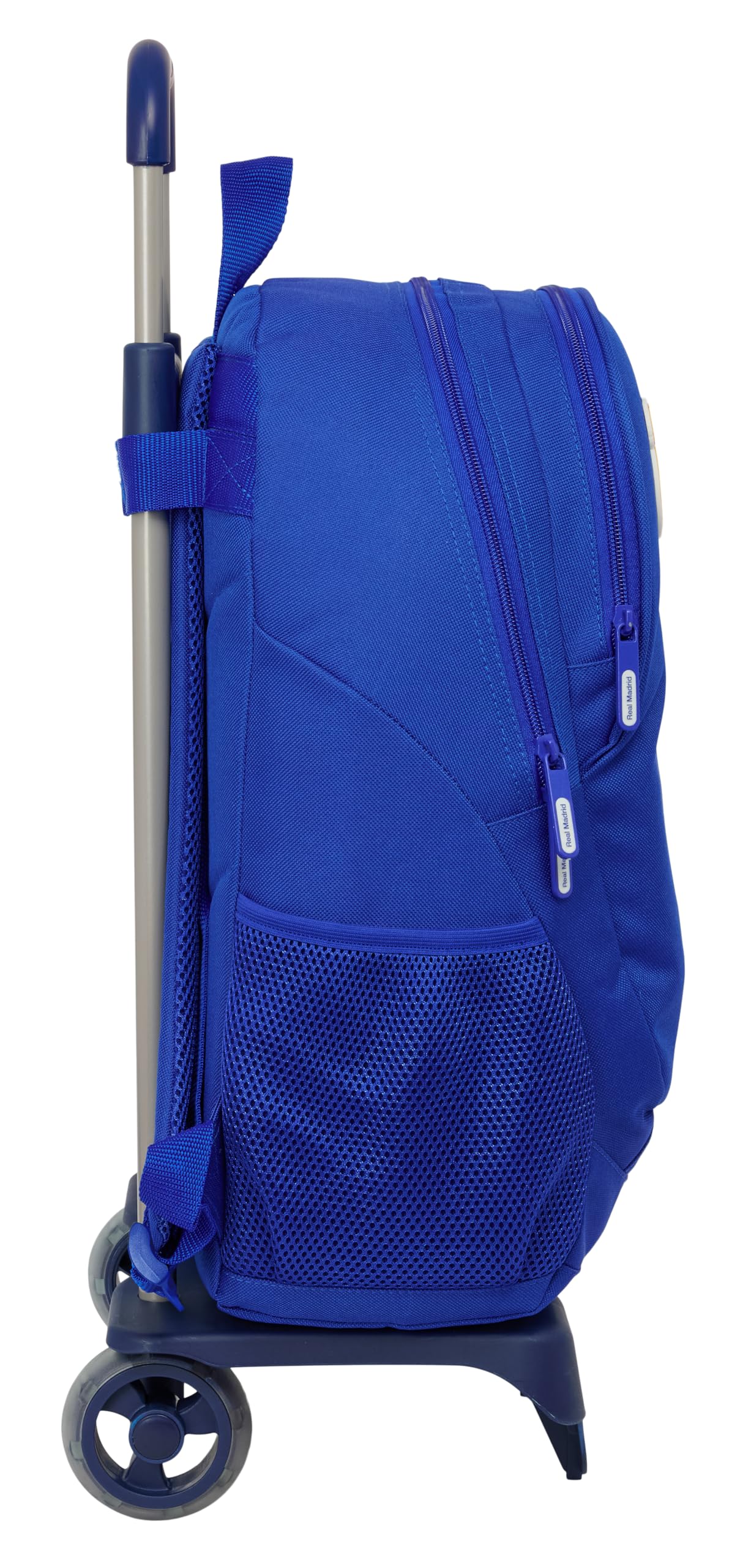 safta Real Madrid - Zaino scuola con carrello, ideale per bambini di diverse età, comodo e versatile, qualità e resistenza, 33 x 15 x 43 cm
