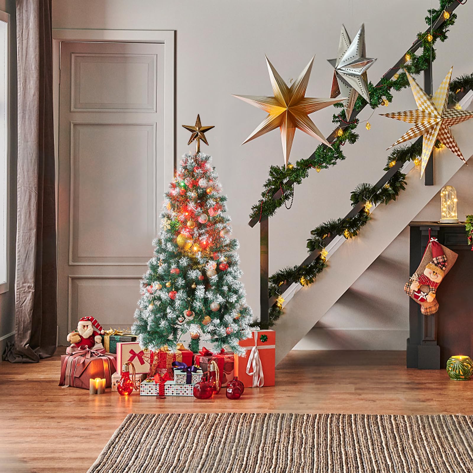 Amazon.co.jp: CINECE クリスマスツリー ニードツリー 高濃密度 組立