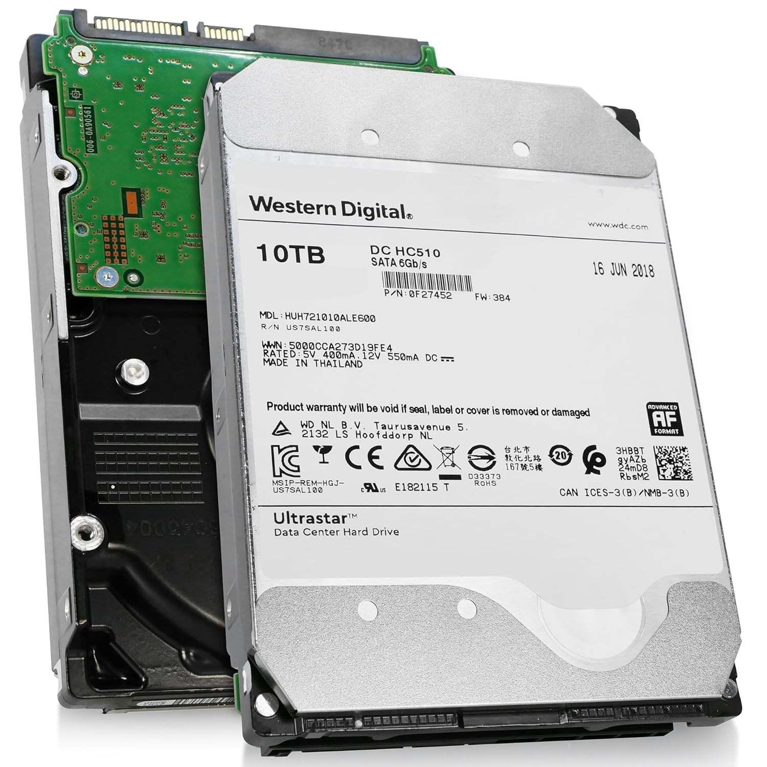HGST Ultrastar He10 HUH721010ALE600 0F27452 Power Disable 10TB SATA 6 0Gb s 7200 RPM 256MB Cache 3 5in