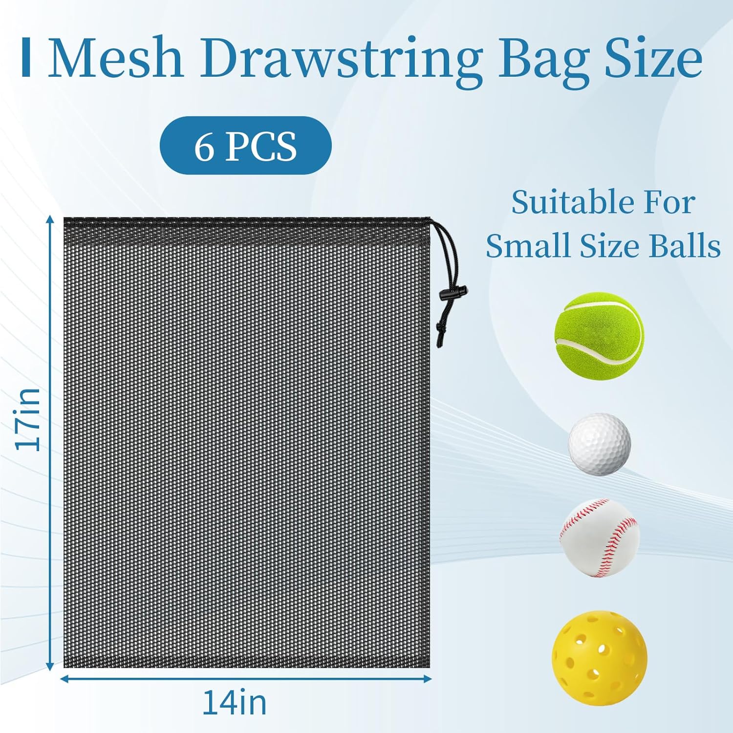 Mesh Bags Dstring, with Lo, Multipose Stora Bags for Gym, Balls,
