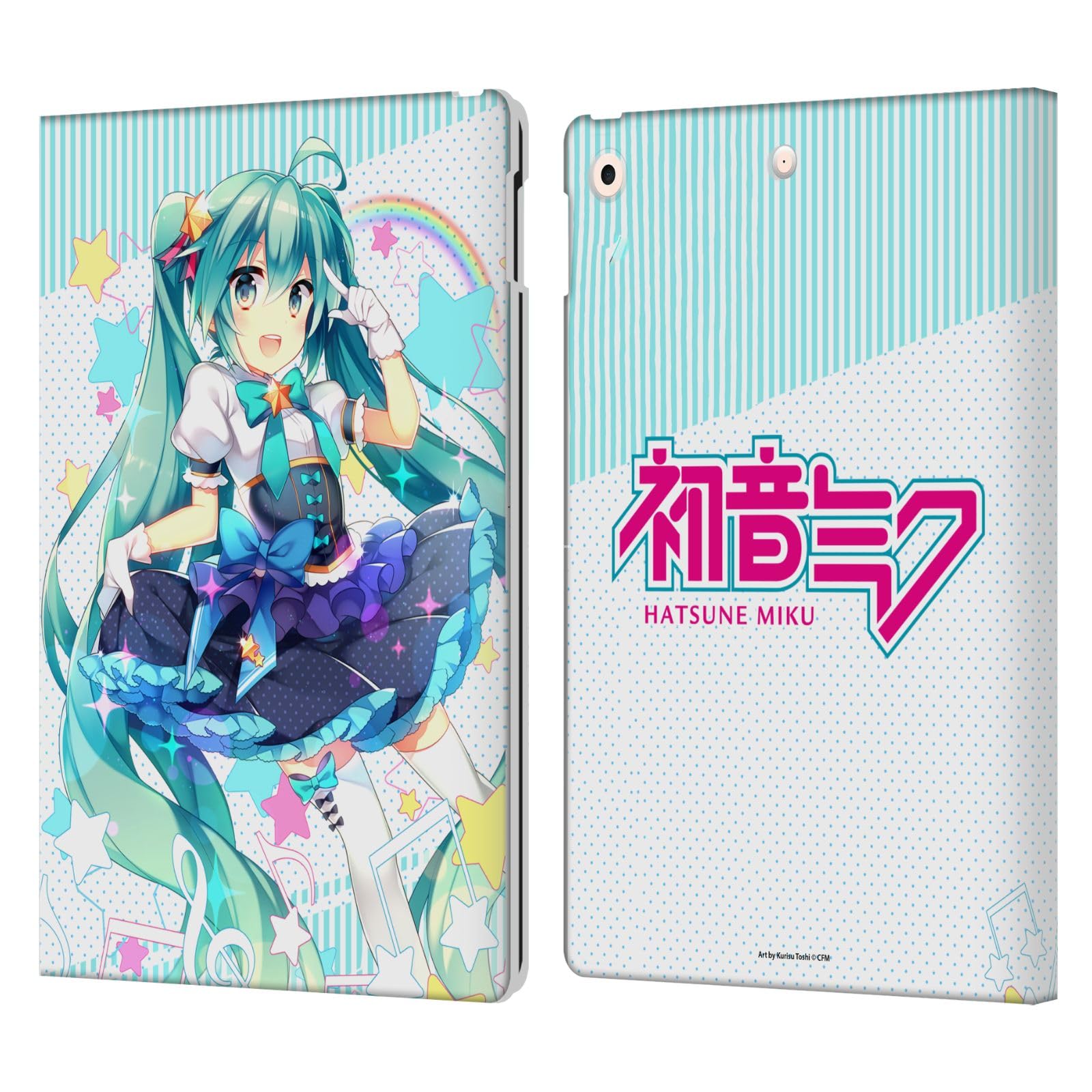 Étui Hatsune Miku pour iPad 10.2 en cuir avec support portefeuille graphique - 8