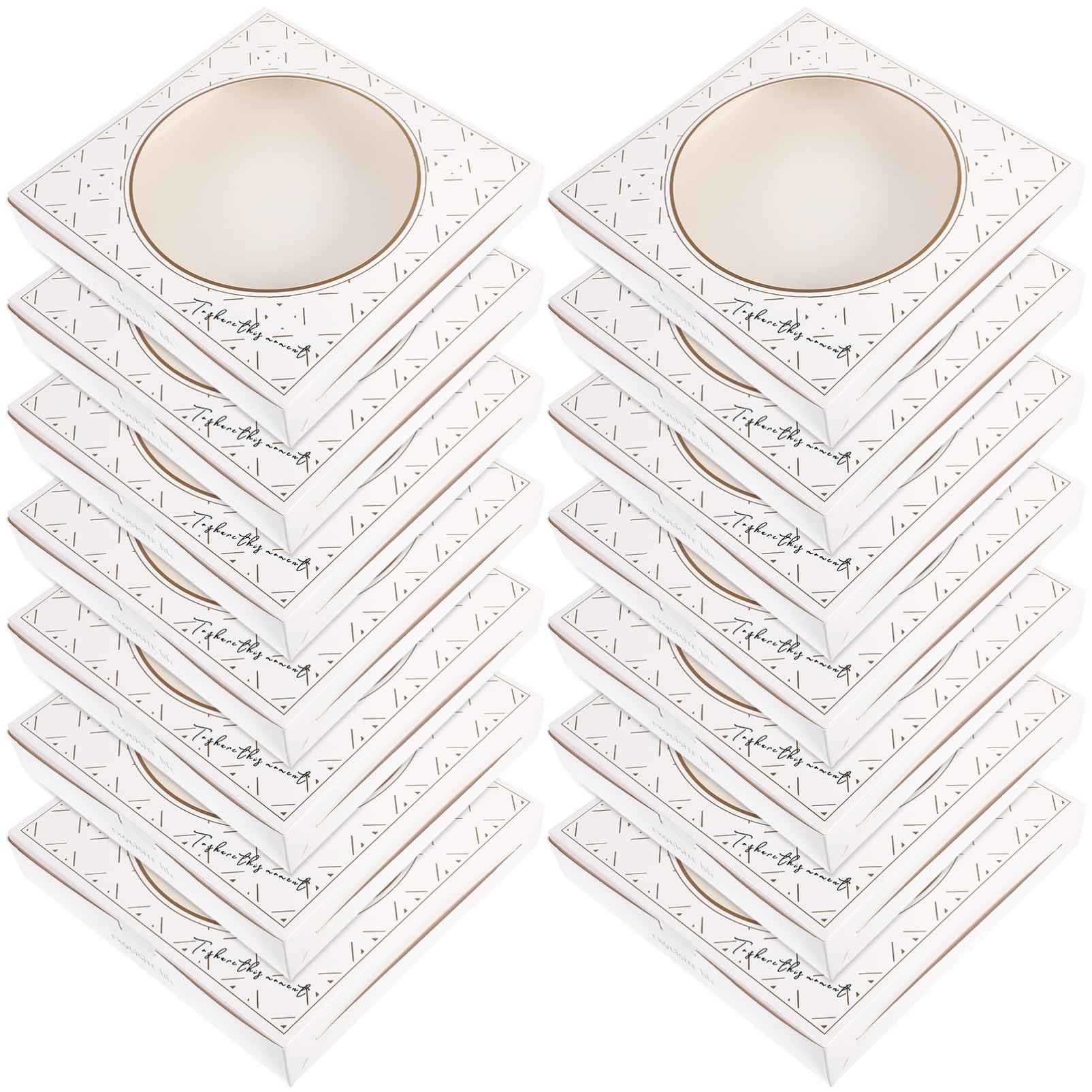 Cabilock Pizza Storage Container 20pcs Paper Pizza Boxes for Takeaway with Easy Assembly