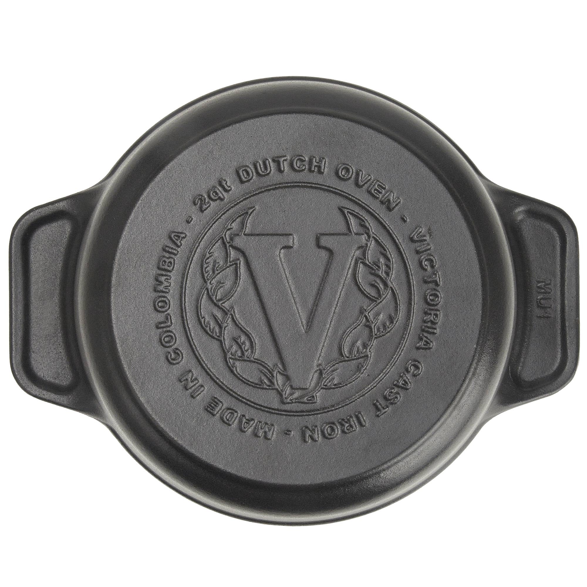 Victoria Cocotte Induction Fonte Émaillée 20cm, Dutch Oven 1,9L, Four Hollandais Sans PTFE et PFOA, Convient pour Feu, Barbecue, Four, Vitrocéramique, Gaz