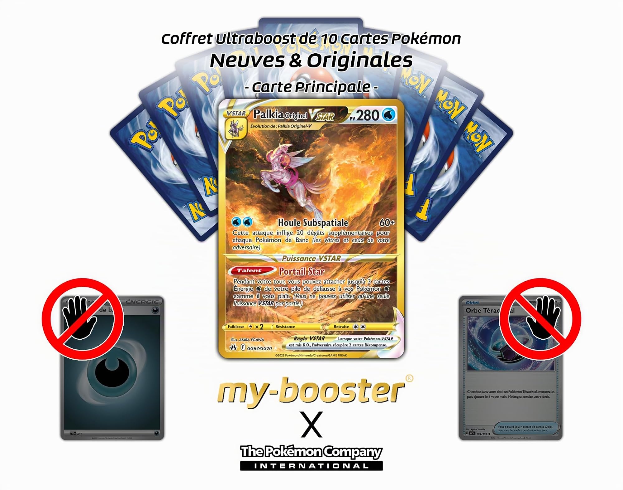 Carte Pokémon - Palkia Originel FA GG67/GG70 - E&B - Zénith Suprême - PCA 9,5 - ref 15