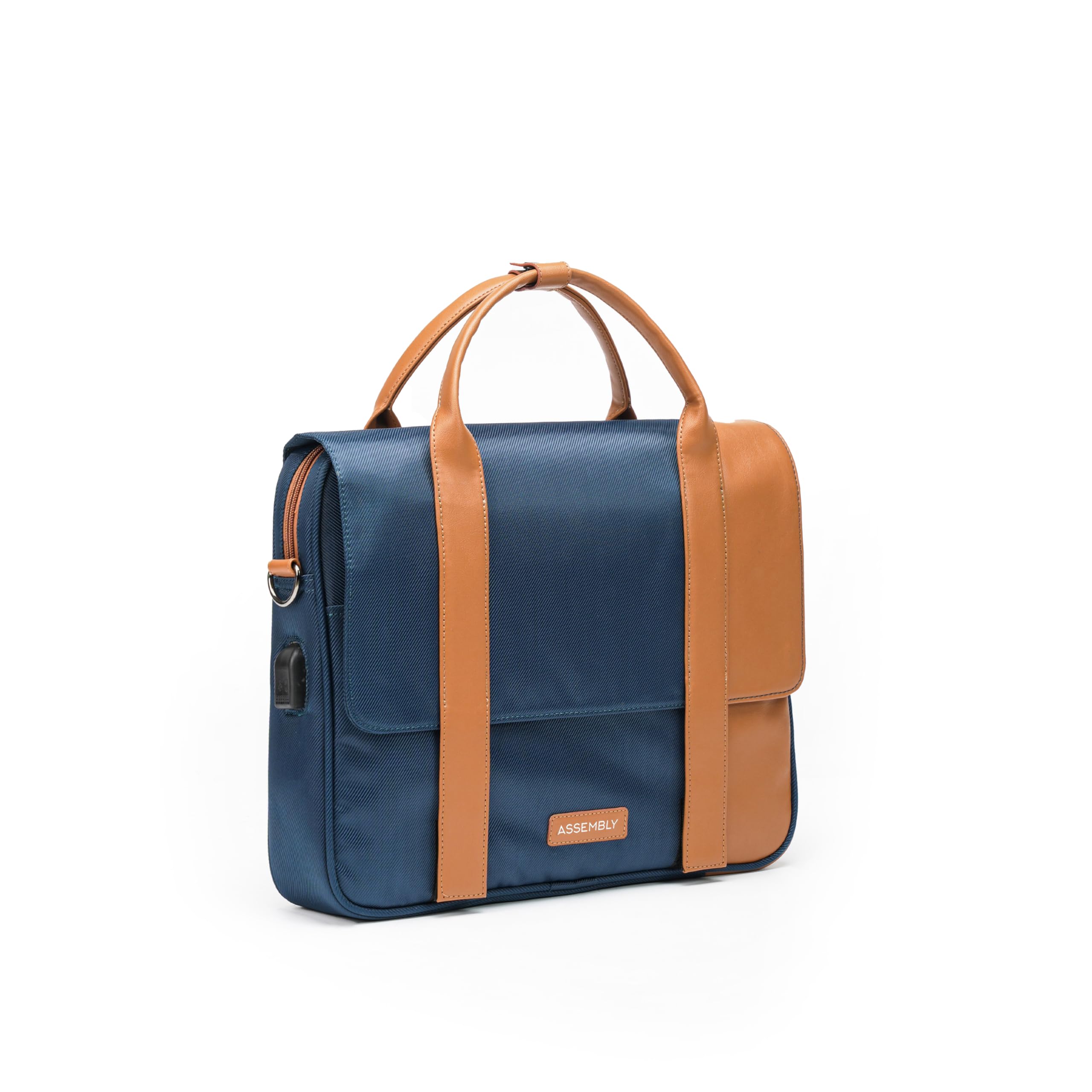 THE ASSEMBLY 15.6 inches Laptop Messenger Bag with Padded Laptop Compartment| Cross body messenger bag with USB Charging port for Men & Women - Urbix (Blue) (B0CHMXGD3S) Amazon Price History, Amazon Price Tracker