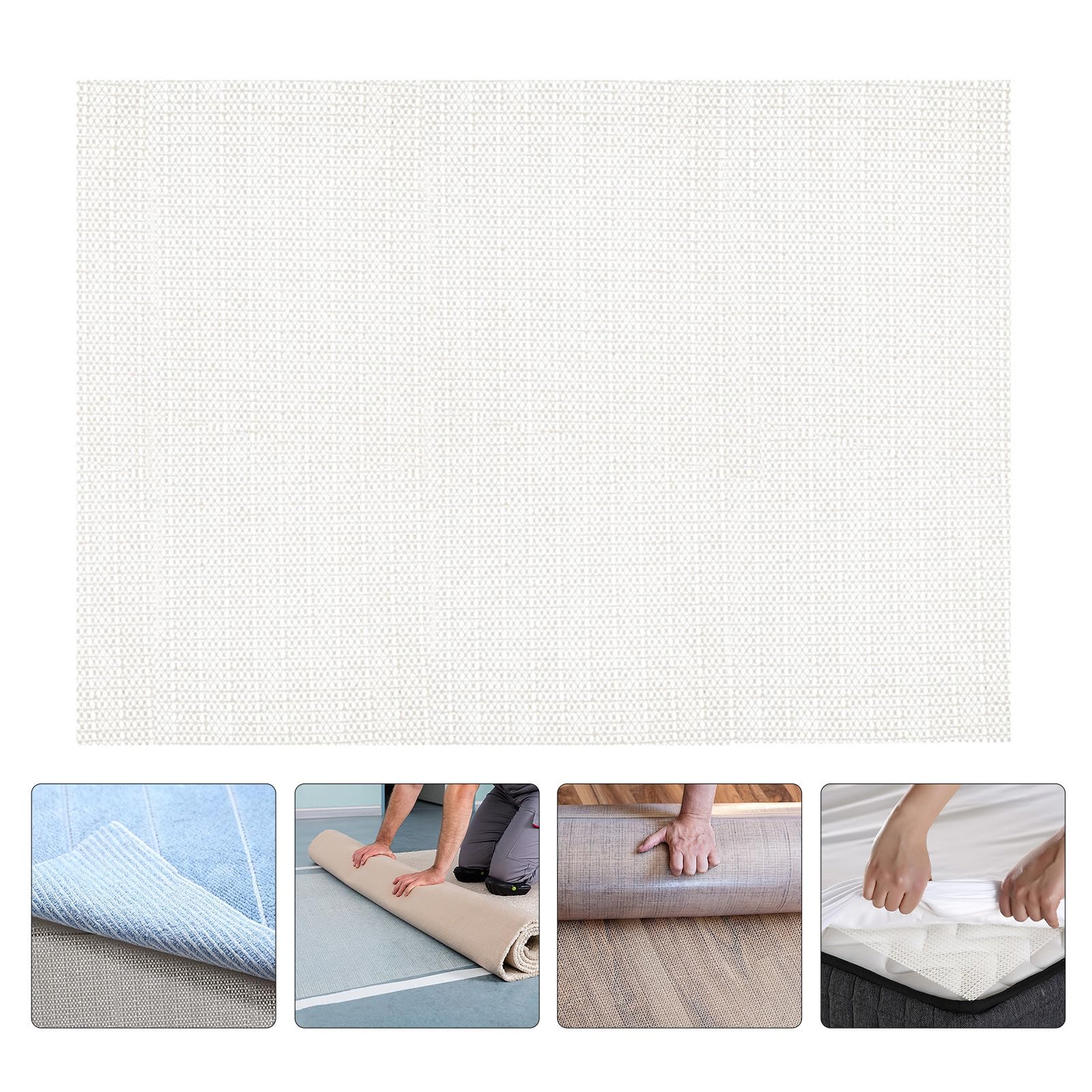 NUOBESTY rutschfeste Teppichunterlage aus PVC mit Dicker Polsterung 2 Stück Beige für Teppiche und Matratzen Fliesen und Holzböden im Zuhause