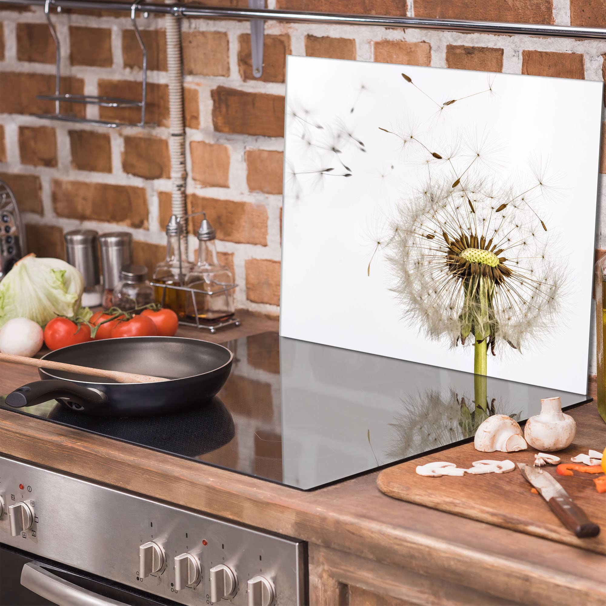 DarHaus Herdabdeckplatte Aus Glas 35x52cm - Spritzschutz & Schneidebrett In Schiefer Grau